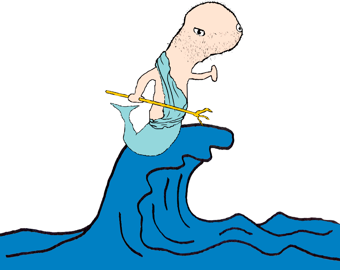 Poseidon surfing