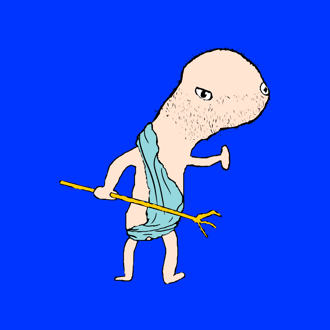 Poseidon with trident